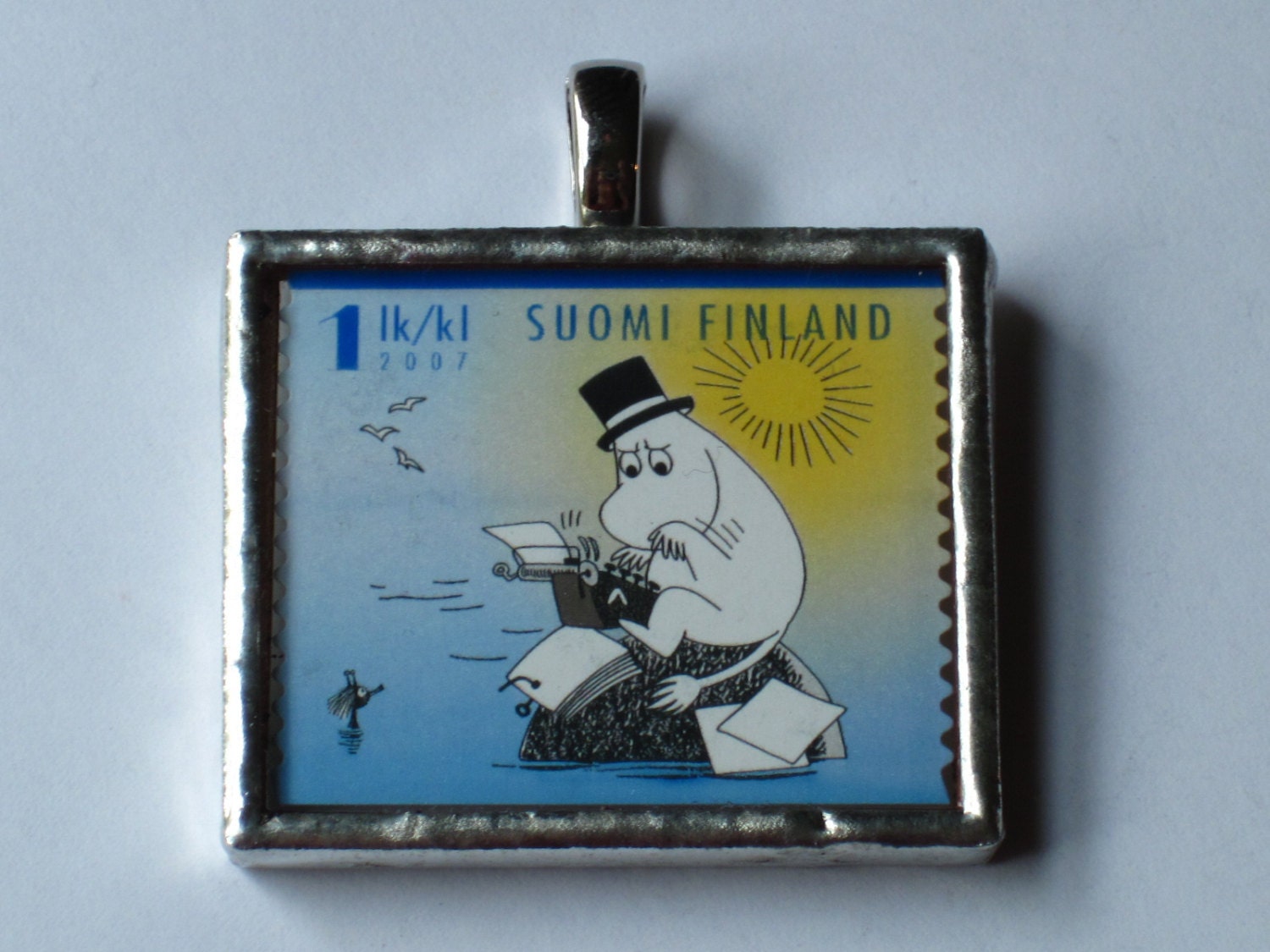 Postage Stamp Pendant - Moomins