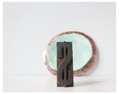 Letterpress type Dollar sign - Symbol wood block