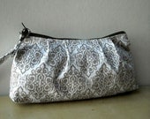 Tudor in Taupe - Zipper Pouch with Clip
