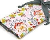 Knitting Needle Case Organizer Large Organizer - Chic Wallflower - 30 gray pockets for circular, straight, dpn, or paint brushes