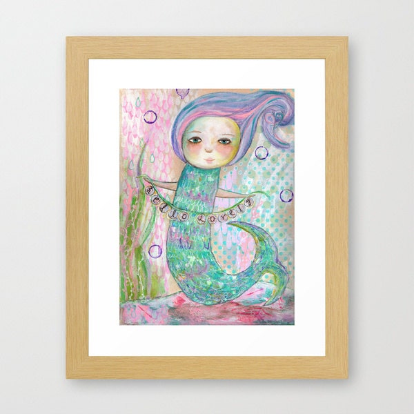 hello lovely no.02 - a mermaid (reproduction print)