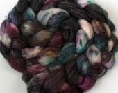 Blackwater - dyed Superwash Merino/bamboo/nylon top (4.2 oz.) roving