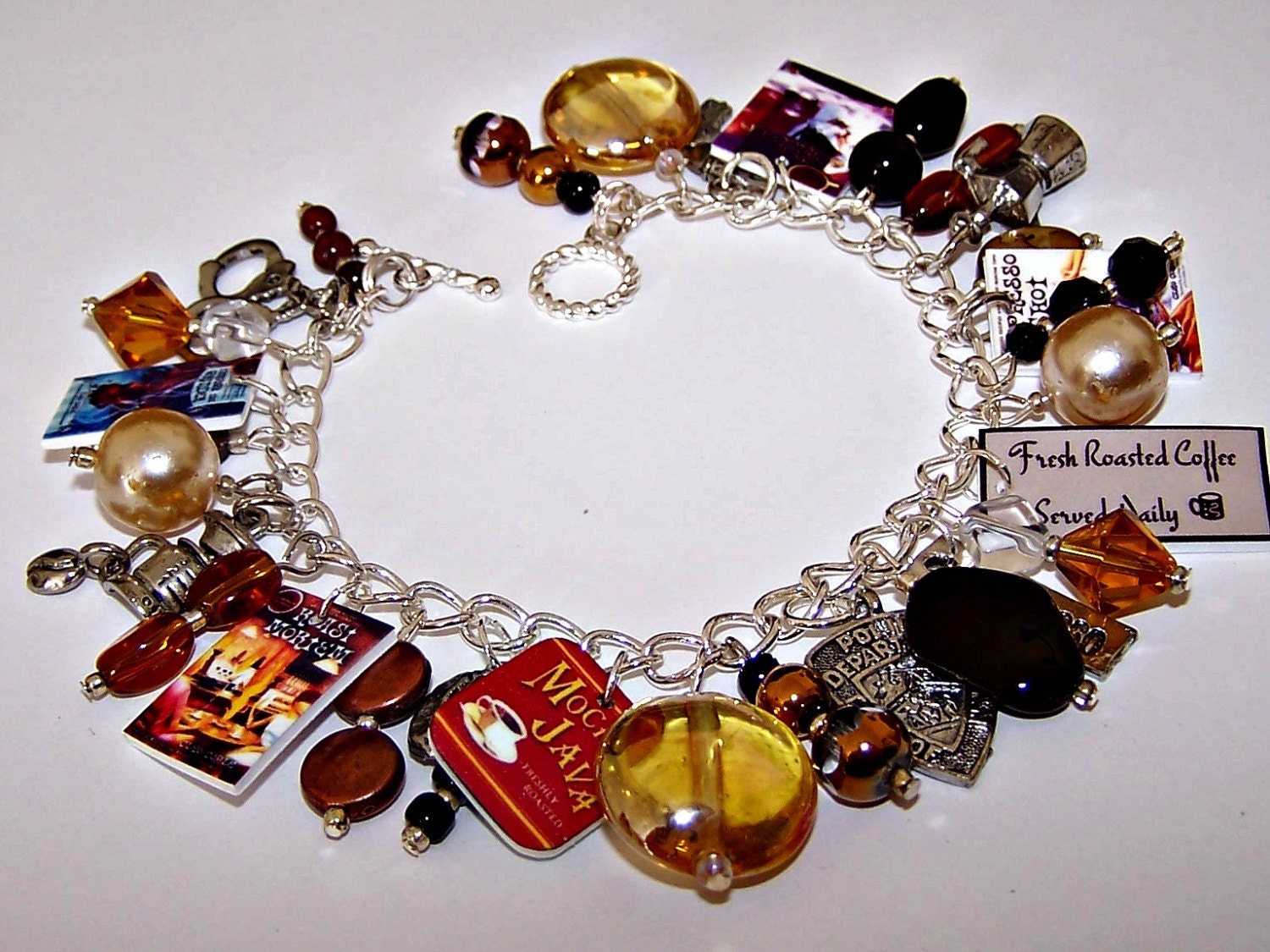 CLEO COYLE Coffeehouse Mystery Charm Bracelet