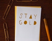 Papercut Card: Stay Gold