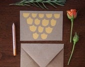 Papercut Card: Mustard Yellow Scalloped