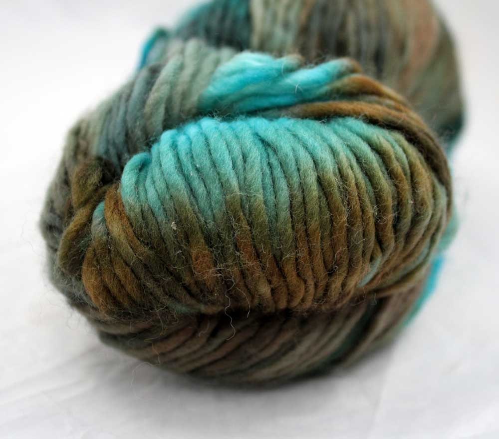 Hand Painted One Of A Kind SW Merino S. American Worsted Yarn - Coastal