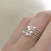 Sterling Silver Stacking Ring Set - Rain - Set of Six