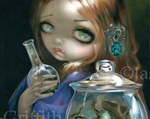 Microcosm: Sea Monsters alchemy medieval renaissance fairy art print by Jasmine Becket-Griffith 8x10