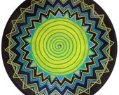 Recycled original acrylic painting on vinyl LP record