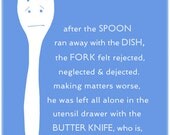 Kitchen Art - Fork Art Print For Humorous Kitchens