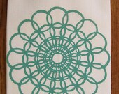 Organic doily tea towel
