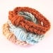 Gifts For Men:  Crochet Chain Cuff Bracelets - Toast, Aruba Sea and Sand Set of 3