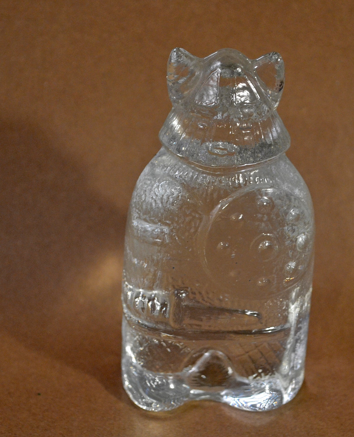Vintage Royal Krona Crystal LISA LARSON VIKING Figure Midcentury Danish Modern Glass Figure