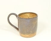Purple and Gold Handmade Pottery Mug