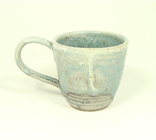 Turquoise and Gray Handmade Pottery Mug