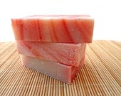 3 Pack Candy Cane Handmade Soap - Shea Butter - Aloe Juice