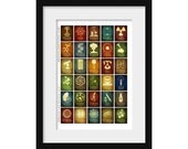 Limited 24x36 Science Poster, 30 Designs in One, Geek Chic Decor, Office Art, Dorm Wall Poster, Steampunk Design, STEM Artwork, Biology