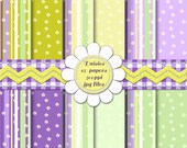 Instant Download Daisies Digital Papers, 12 x 12 JPG Files, Original art by Cherie