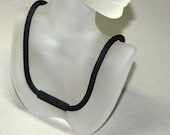 UnderCover Ebony ... Necklace . Choker . Bead Crochet . Unisex . Jet Black . Matte . Magnetic Clasp . Modern . Stylish . Masculine . Elegant