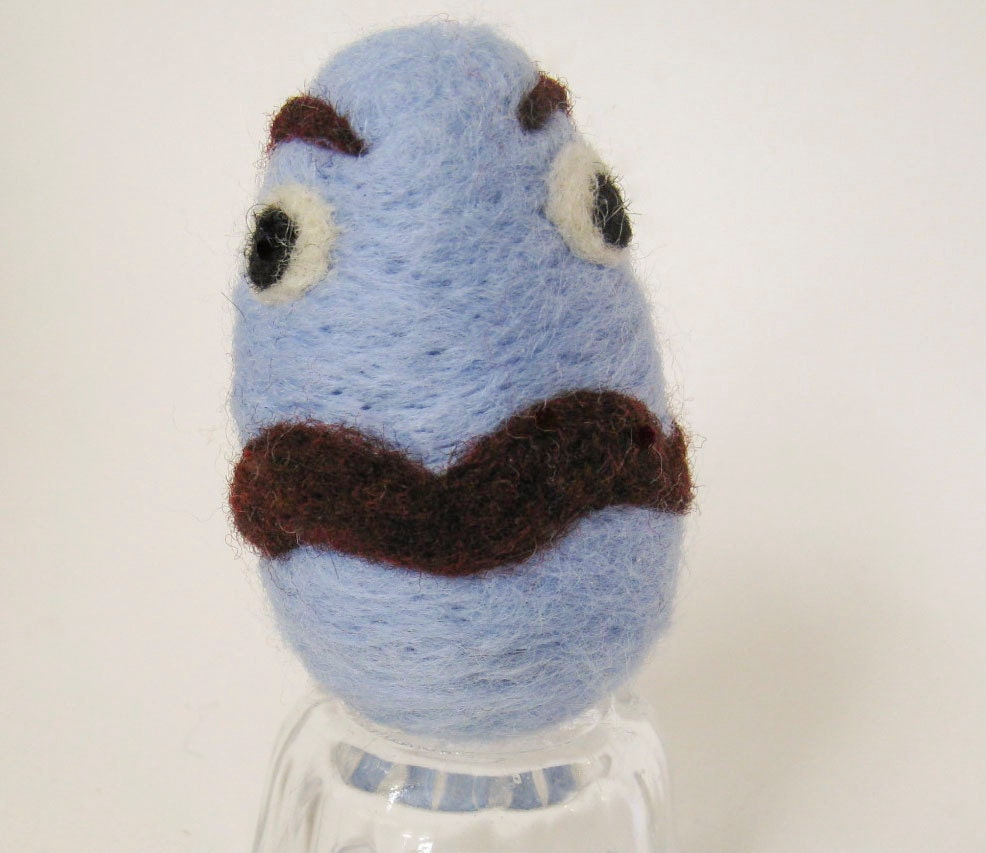 Felt Easter Egg - Mustache - Monster Plush Toy