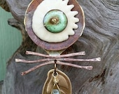 Oceanica - Mixed Metals Sand Dollar Pendant