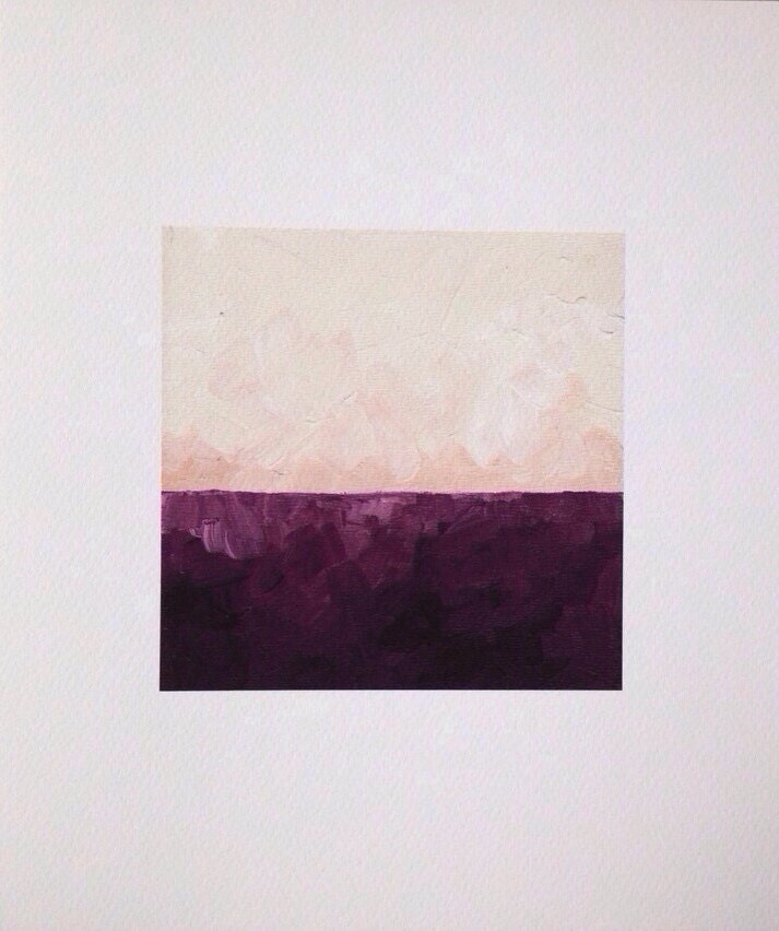 Landscape in Plum // 8.5 x 11 print