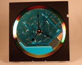 Computer Circuit Board Desk Clock (Blue)