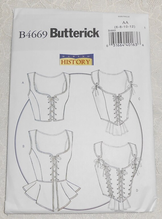 Butterick B Making History Corset Pattern Misses By Dreamy