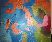 OLIVE OCTOPUS DREAMLAND - One of a Kind Original Painting - Different Colors of Acrylic Paint