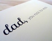 Fathers Day Card. Dad You Rock. For Reals.