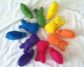 Easter Bunnies and Chicks Squeak toys Peeps