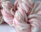 Handspun Yarn Thick and Thin - STRAWBERRY MINT