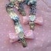 Silver and Pink Bow Sequin Suspenders