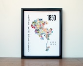 Los Angeles Neighborhood Map print