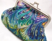 Pocket Purse Vintage Lavender Peacock