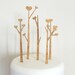 Heart Trees Cake Topper Set - Bamboo - Wedding Cake Topper - Rustic Wedding - Modern Wedding