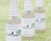 Lemon Balm Facial Spritz - Refreshing Hydrating Facial Toner - Organic - Vegan