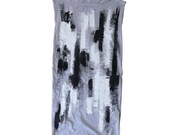 Black and White Abstract Tee Dress