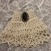 White Cotton Crochet Jabot Scarf Necktie Victorian Edwardian Steampunk