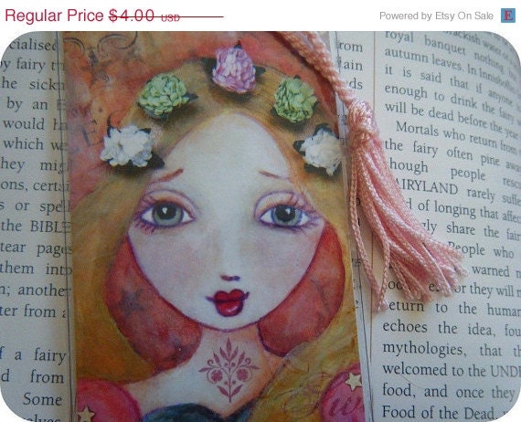 SUMMER SALE Princess Art Print Bookmark, Bestseller, Pink, Fairy Tales, Children's Art, Inspirational Art