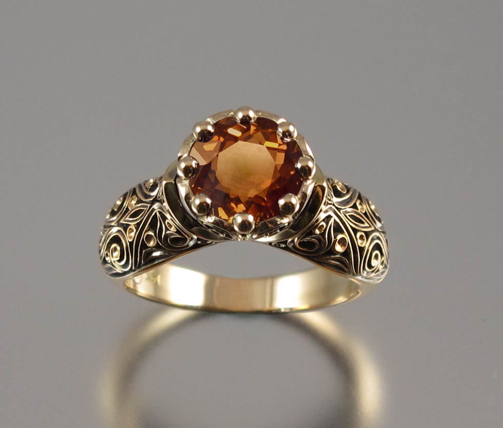 The ENCHANTED PRINCESS 14k gold ring with Tourmaline RESERVED for R. - 1st payment
