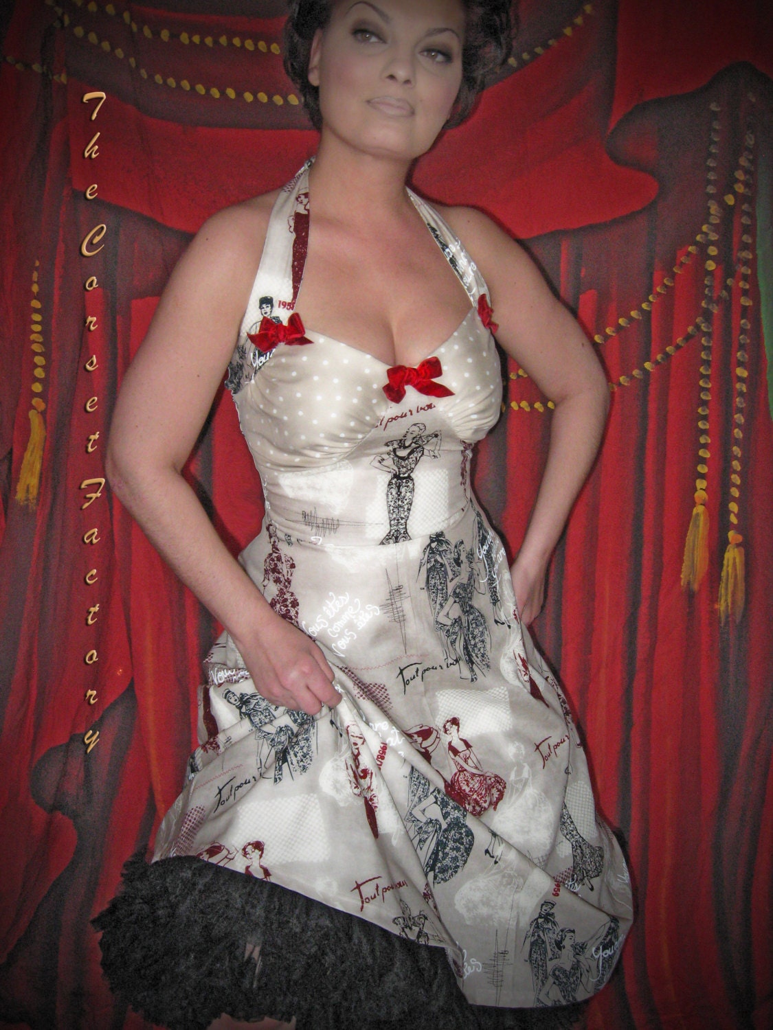 Rockabilly, Pinup, 50's  Paris - Couture Ladies Dress