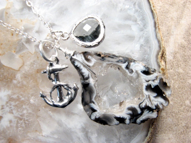 Deadliest Catch, Charmed Geode Slice Necklace