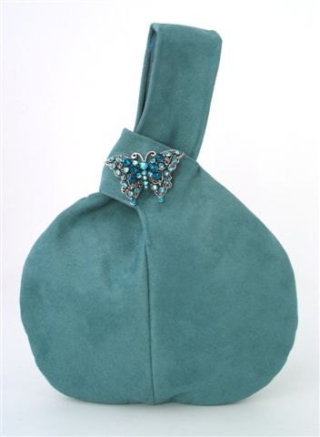 Teal wristlet bag, handbag, purse, cocktail bag, clutch, vegan