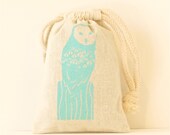 Turquoise Owl Lavender Bag
