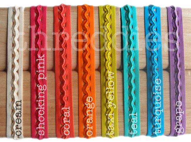 8 textured wave elastic infant/baby headbands OR oversized ponytail elastics // pick your colors // no metal