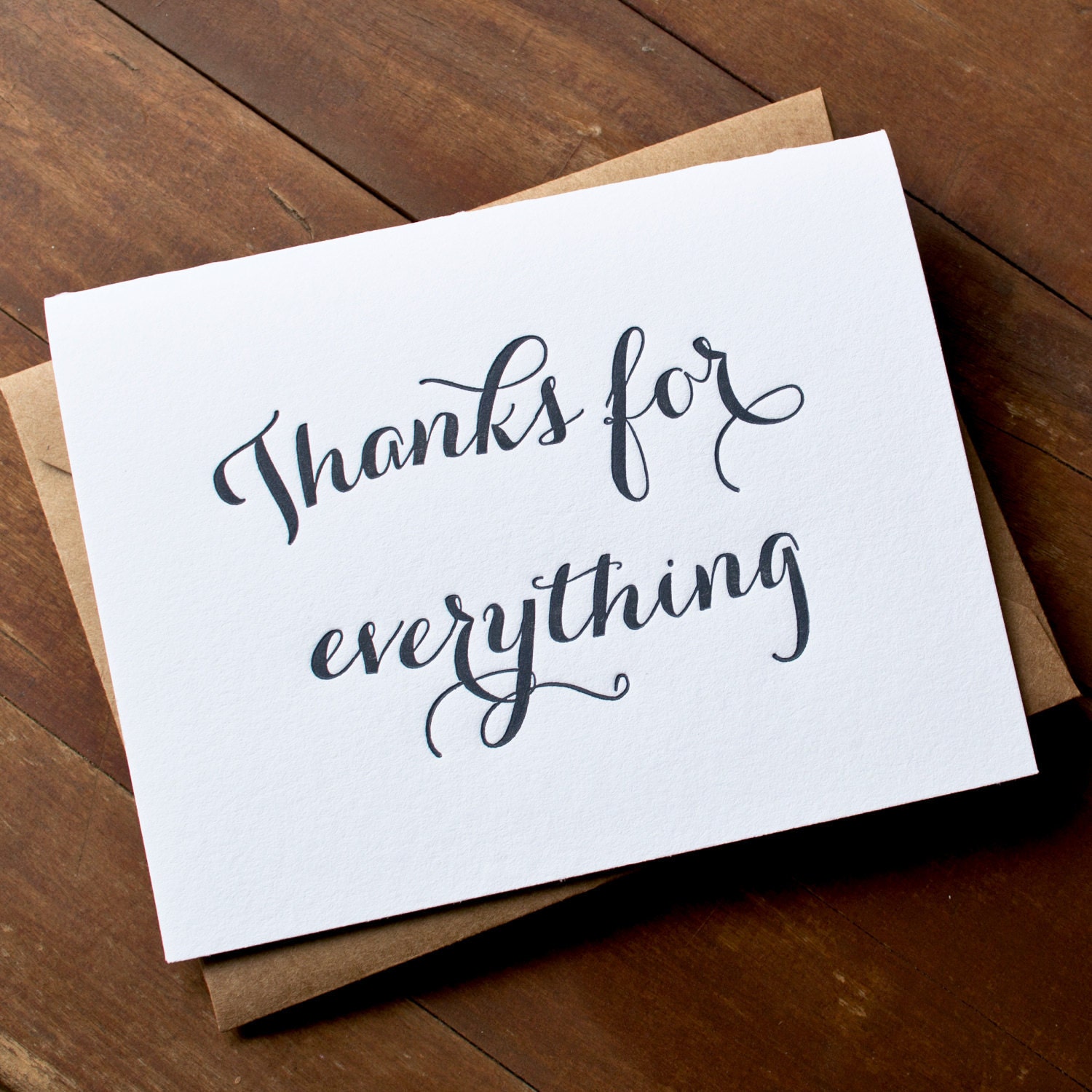 Calligraphy Letterpress Thank You Cards - Wedding Thank You Card - Mother of the Bride - Wedding Party