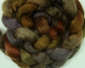 SALE Hand Dyed Wensleydale Top for Spinning in Rich Chai Multi Color