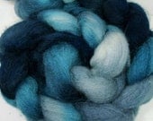 Hand Dyed Blue Face Leicester and Tussah Top in Westgate Waters Multi Color Combo