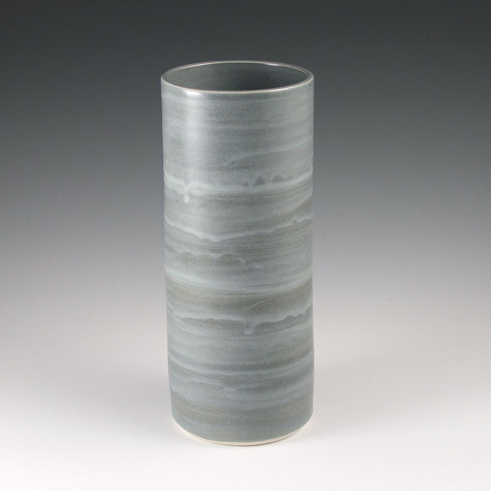 Cylinder Vase in Steel Grey No.10